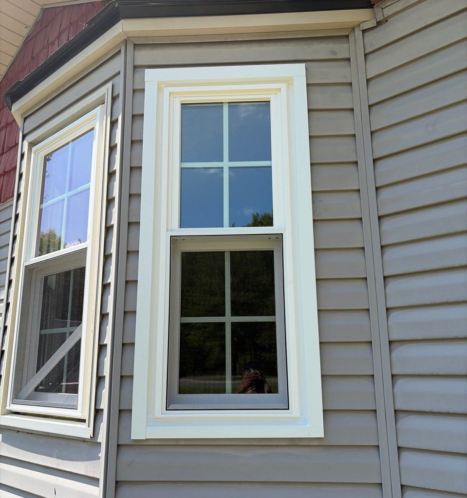 After image of a newly installed double-hung side window as part of the bay window installation in Rome, NY.